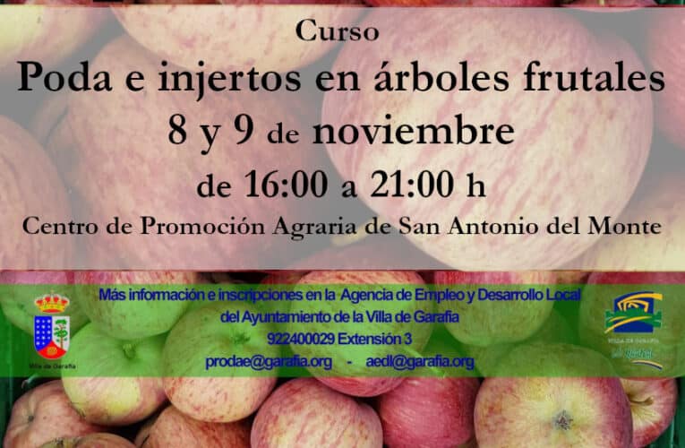 Curso de poda e injertos de árboles frutales